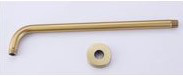400mm Round Horizontal Shower Arm c/w Flange - Matte Gold