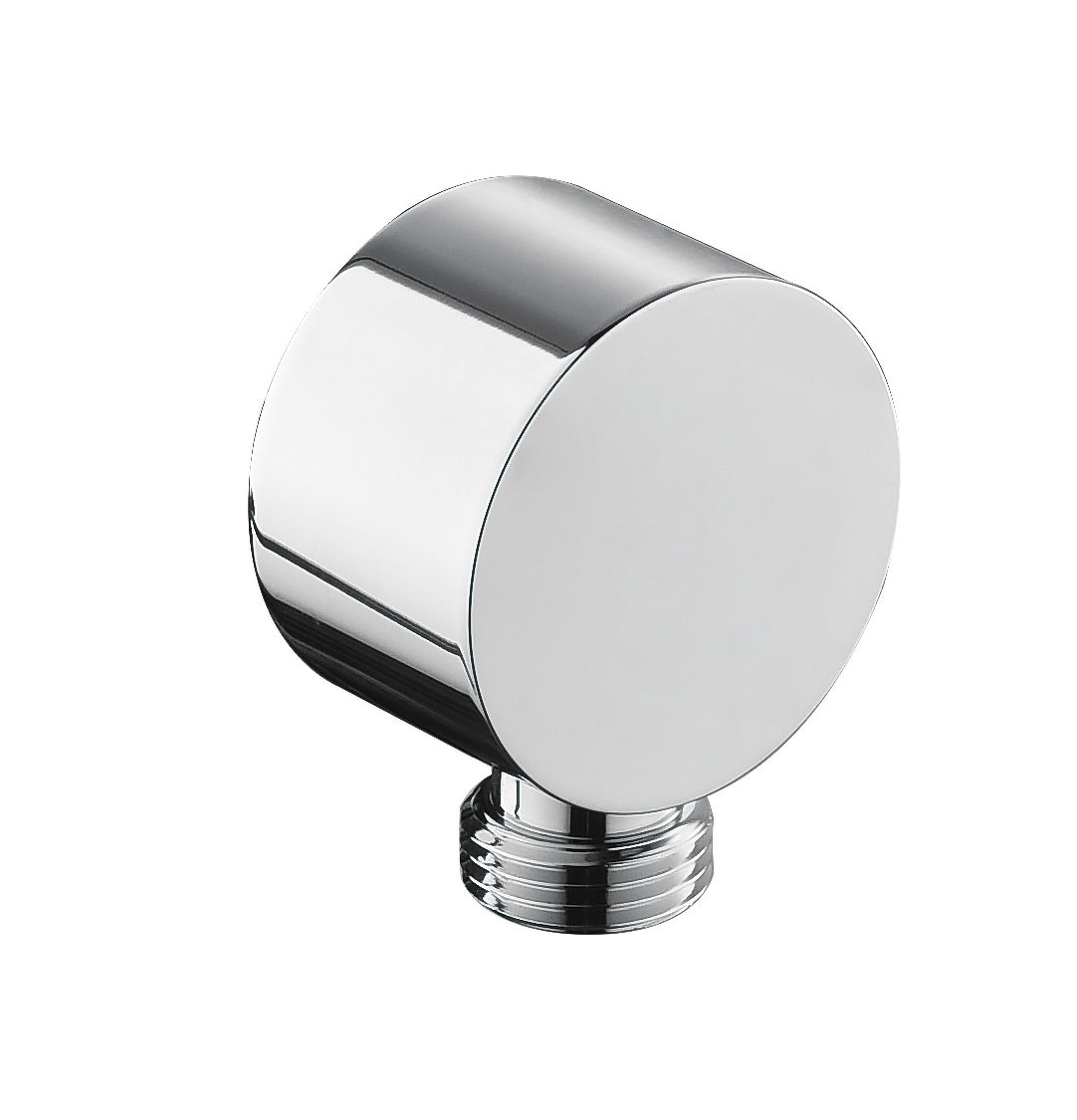 Brass Round Shower Elbow - Grey