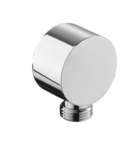 Brass Round Shower Elbow - Grey