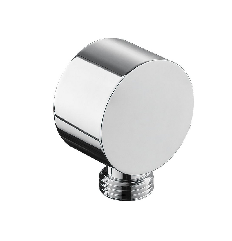 Brass Round Shower Elbow - Chrome