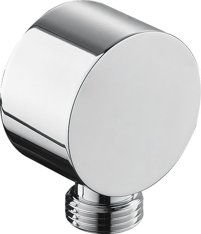 Brass Round Shower Elbow - Chrome