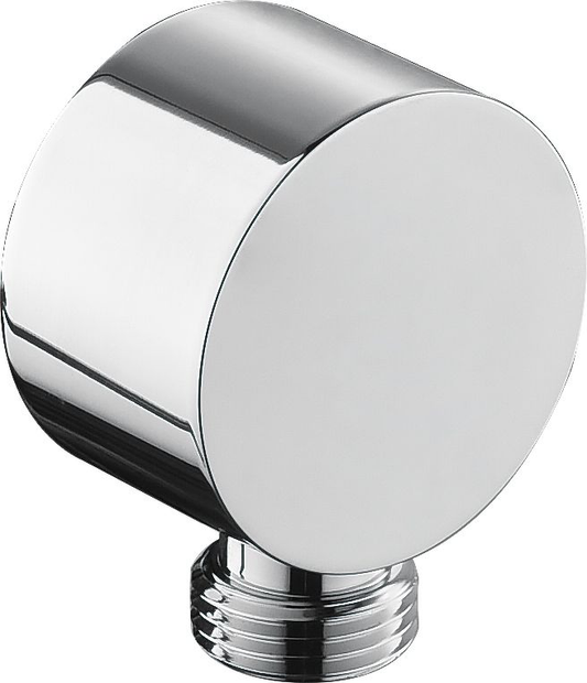Brass Round Shower Elbow - Grey
