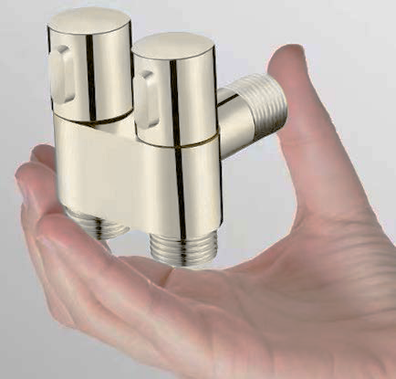 Two Way Angle Valve - Satin
