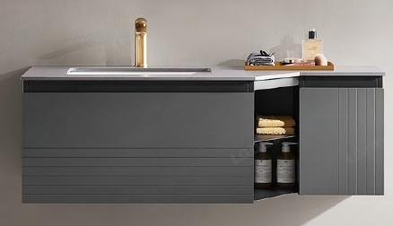Stainless Steel Main Basin Cabinet Set - Grey