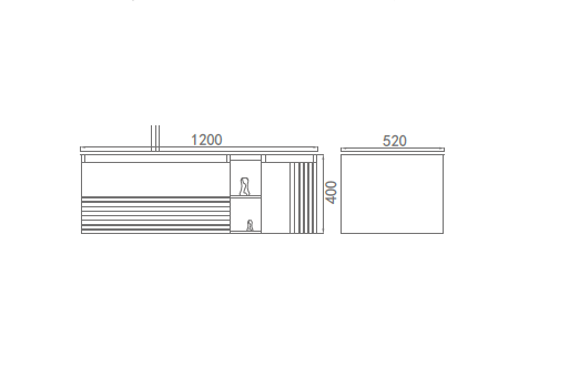 Stainless Steel Main Basin Cabinet Set - Grey