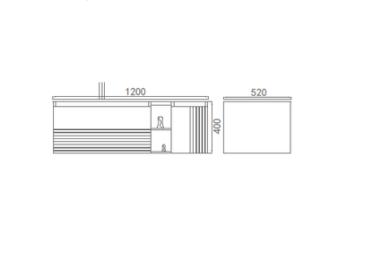 Stainless Steel Main Basin Cabinet Set - Grey