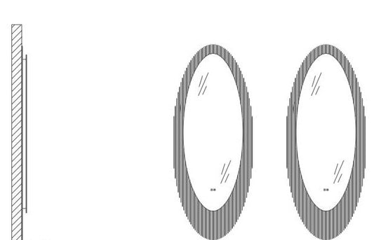 Oval LED Mirror c/w Anti-Fog & Touch Sensor