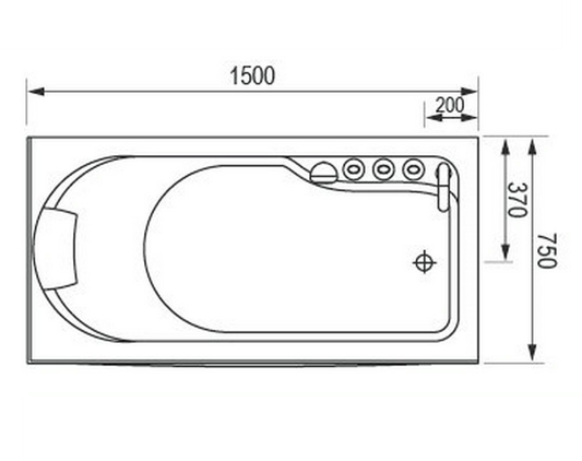Massage Bath Tub (Left)