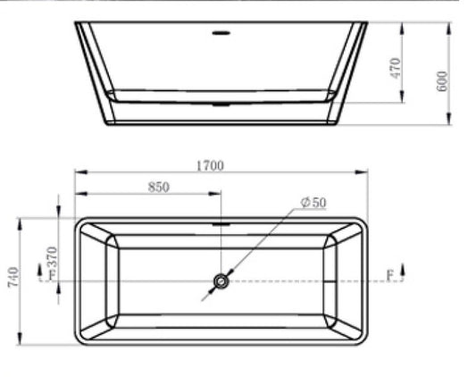 Free Standing Bathtub - White