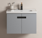 Aluminium Main Basin Cabinet Set - Grey