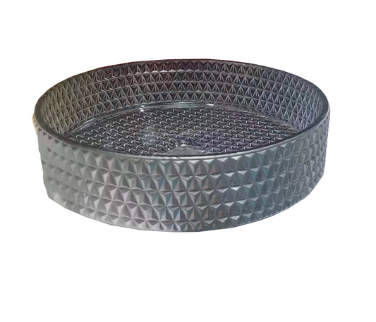 Round Glass Vessel Sink - White