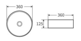 Round Above Counter Wash Basin - White