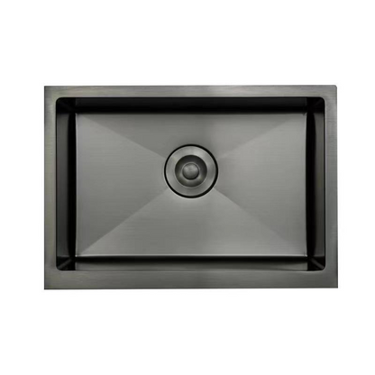 SUS304 Single Bowl Mini Nano Sink c/w roll up rack & basket - Nano Black