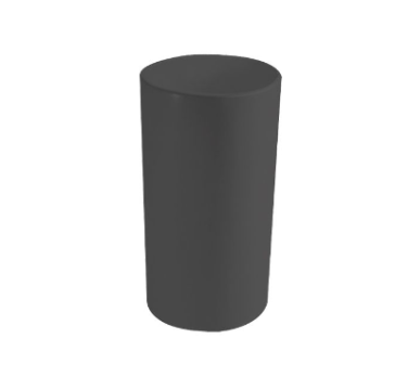 Round Free Standing Wash Basin - Matt Black