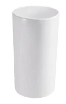 Round Free Standing Wash Basin - White