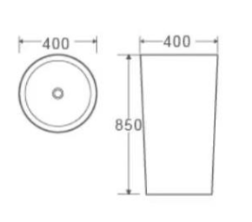 Round Free Standing Wash Basin