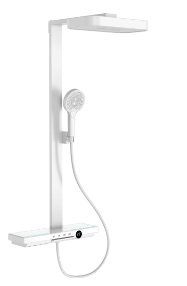 Exposed Shower Bar Set - Matt White