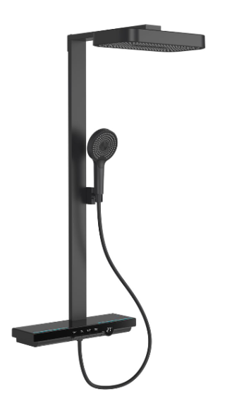 Exposed Shower Bar Set - Matt Black