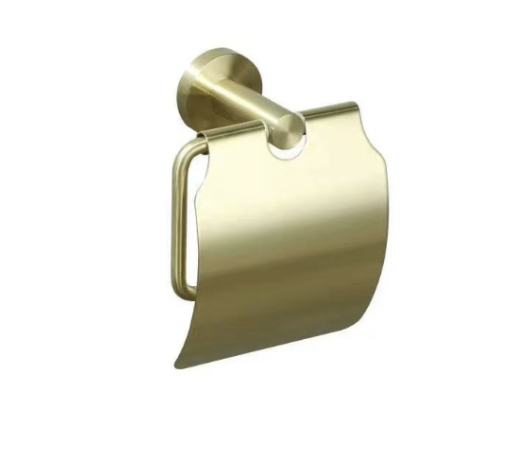 SUS304 Paper Holder with Cover - Matt Gold