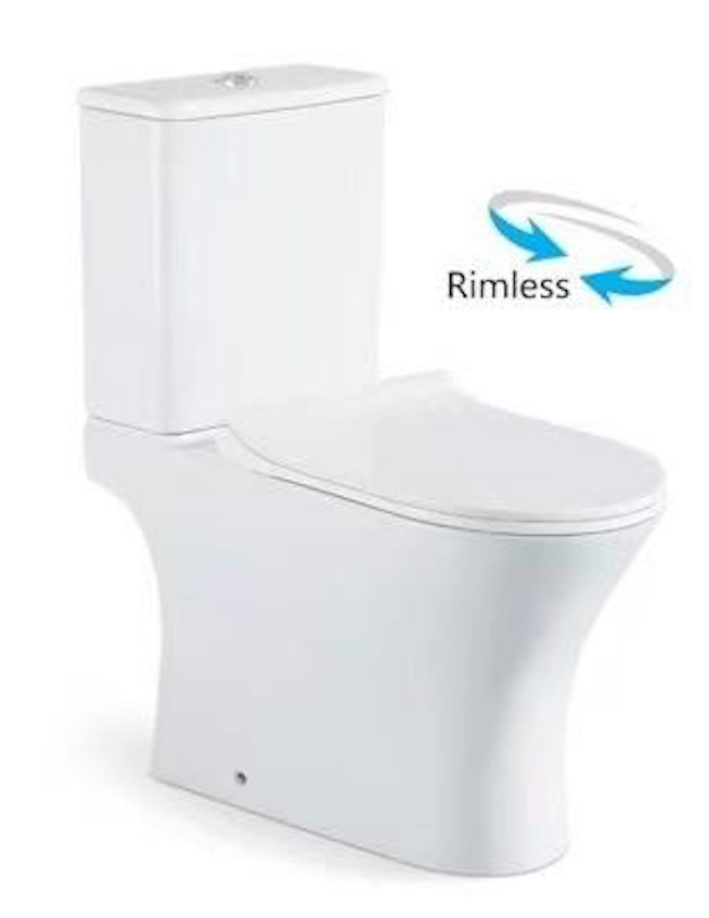 ELEXI Washdown Rimless WC Complete Set (S-250mm) - White