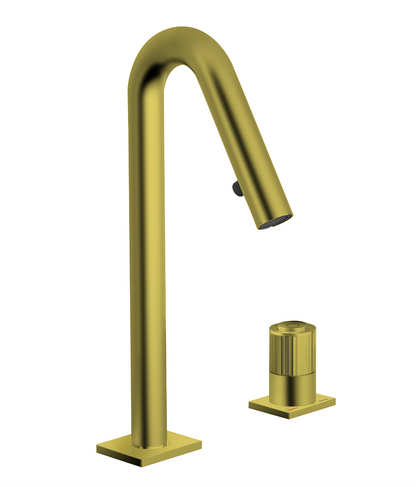 Above Counter Basin Mixer - Matt Gold