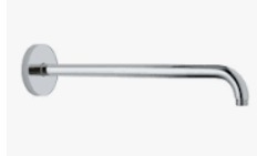 500mm Round Horizontal Shower Arm c/w Flange - Chrome