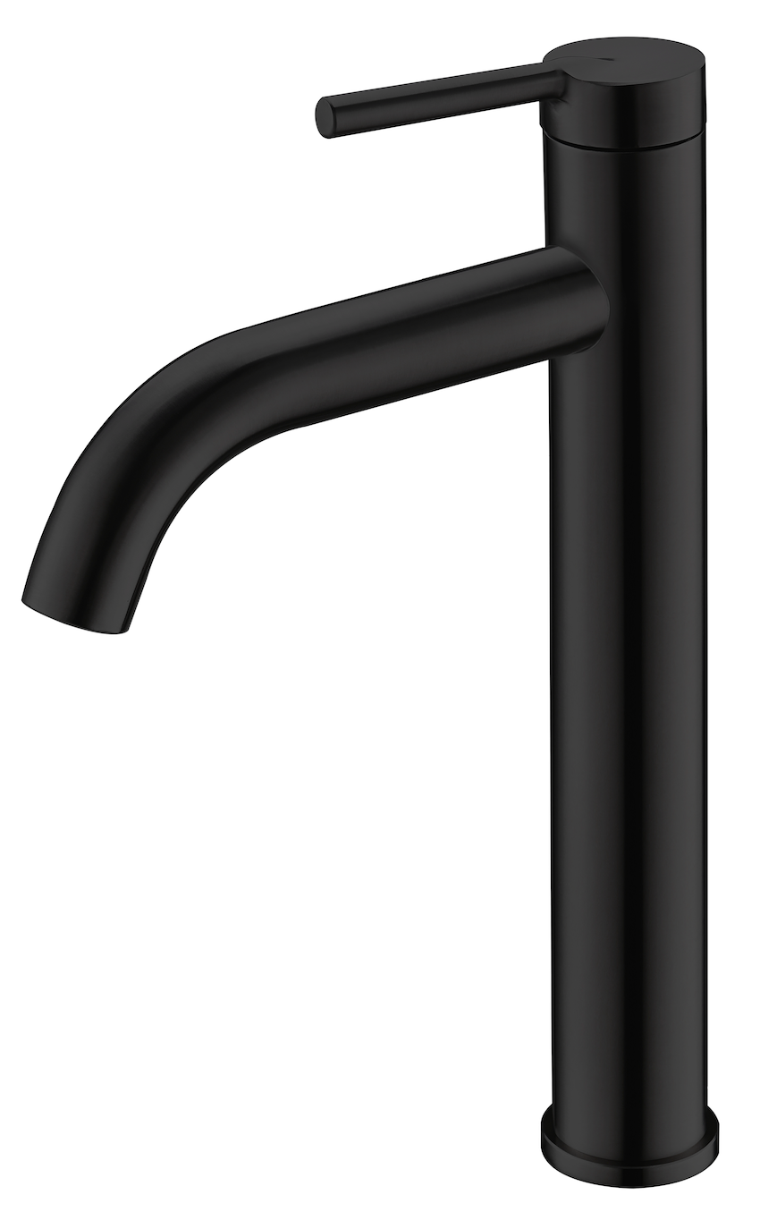 SUS304 Above Counter Basin Cold Tap - Matt Black