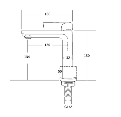 Basin Cold Tap - Satin