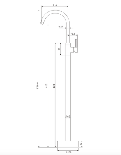 Free Standing Basin Mixer