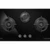 Fujioh Gas Hob (3 Burner) - Black Glass (Toughened Glass)