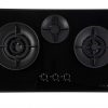 Fujioh Gas Hob (3 Burner) - Black Glass (Toughened Glass)
