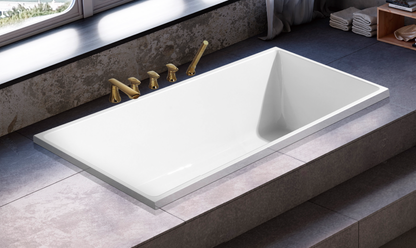 Built In Long Bath without Panel - White