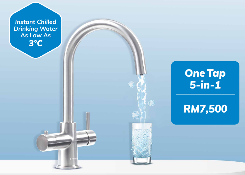 Intrix One Water Filter Hot & Cold System with Tap Series 5-in-1 (Chrome)