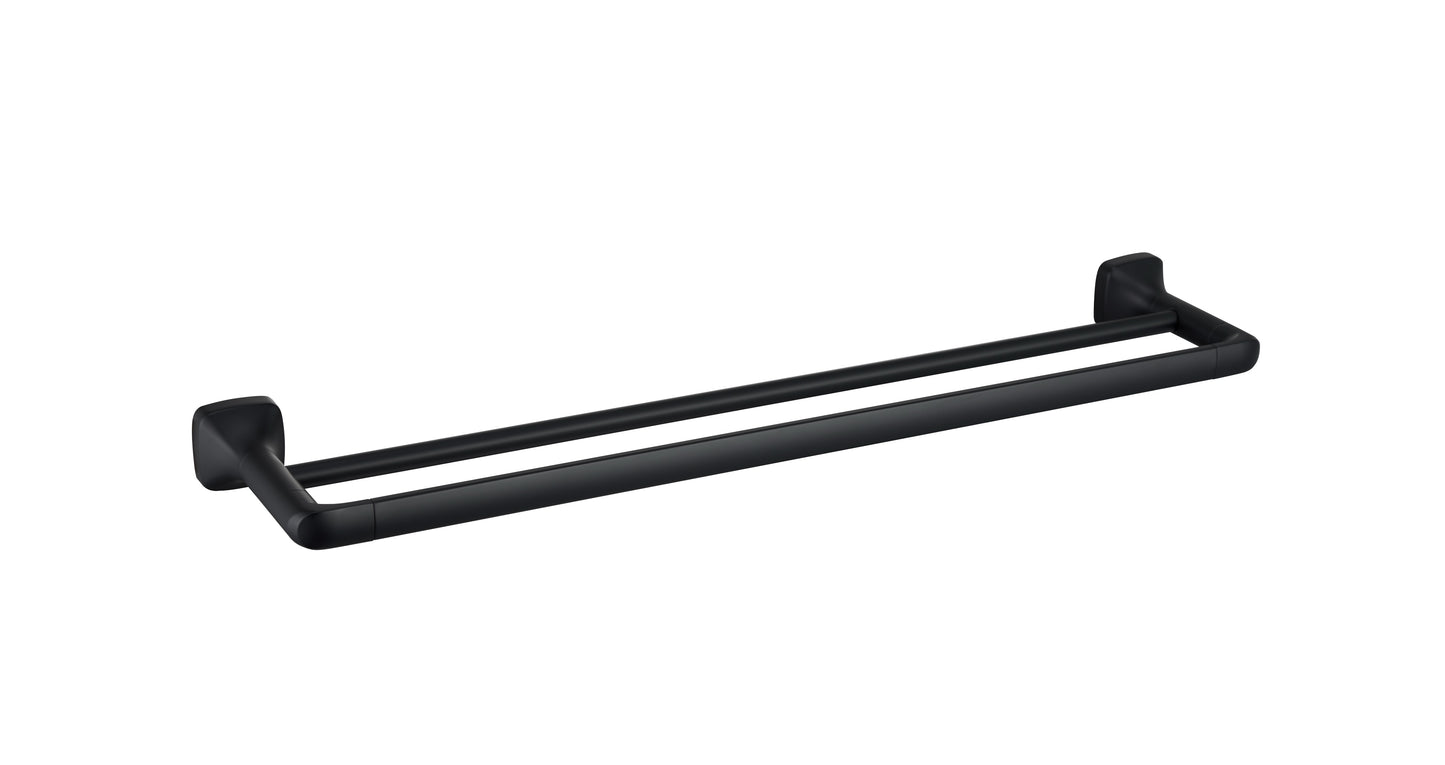 SUS304 Double Towel Bar (L600mm) - Matt Black
