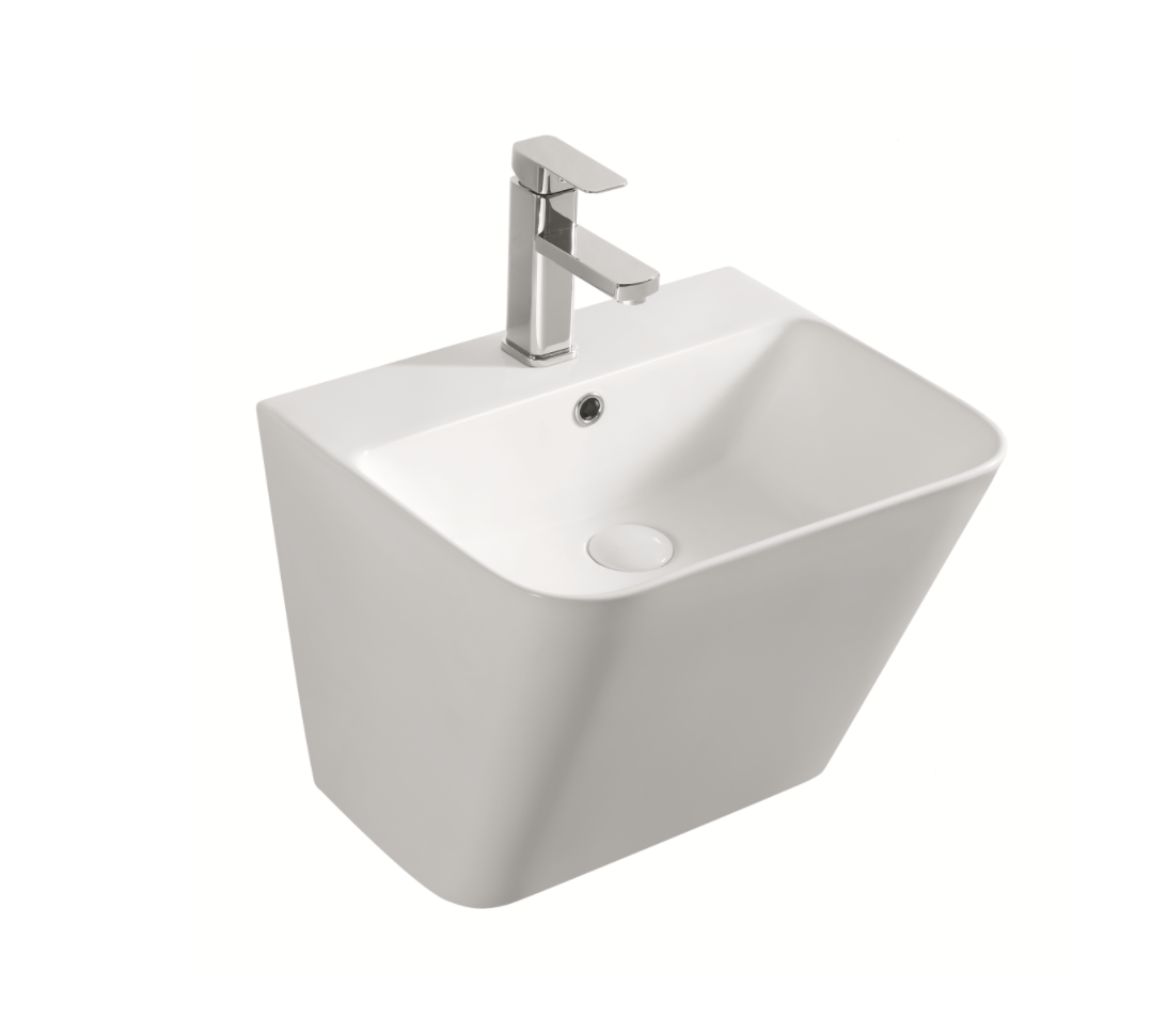 Wall Hung Wash Basin c/w Fixing Bolts - White