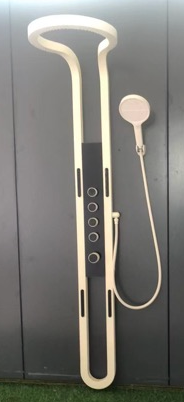 Waterfall Exposed Shower Panel - Matt White