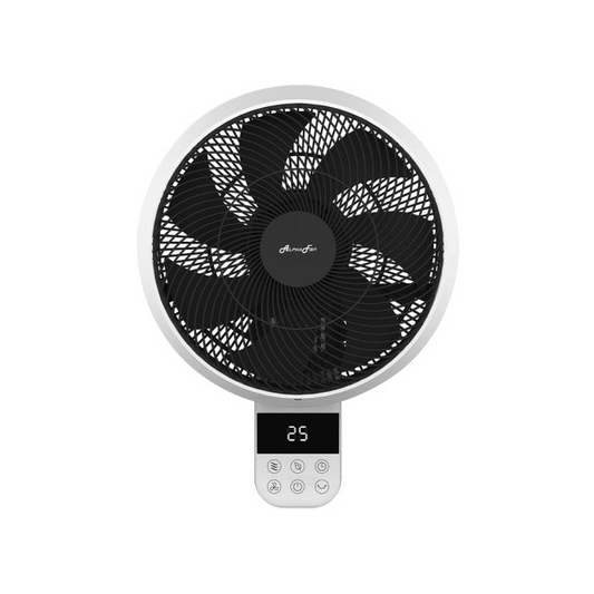 Alpha Motto Wall Fan 14 Inch -10 Speeds With Remote Control - Matt White