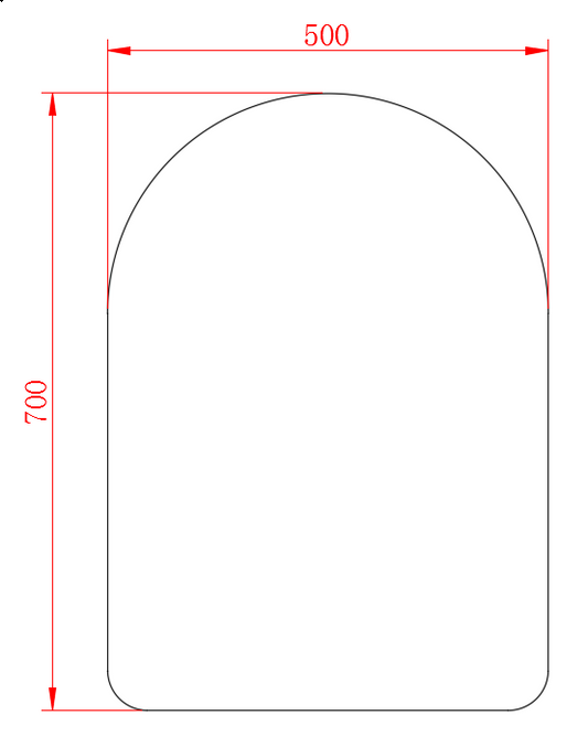 Arch Shaped LED Mirror with Frame - Matt Gold