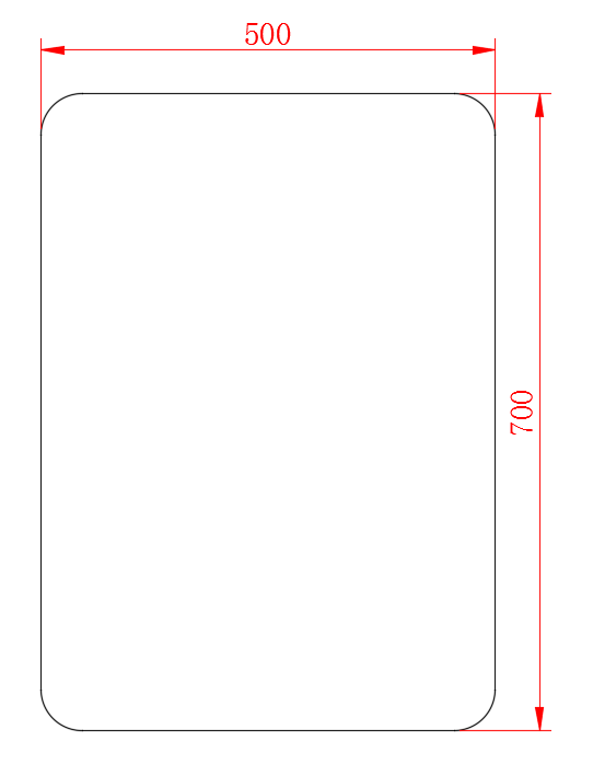 Rectangular LED Mirror with Frame - Matt Gold