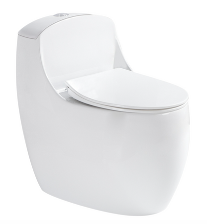 TERQA Siphonic Spinning Flush WC Complete Set c/w UF Seat Cover (S-300mm) - White