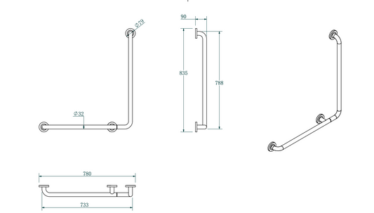 SUS304 Grab Bar - Satin