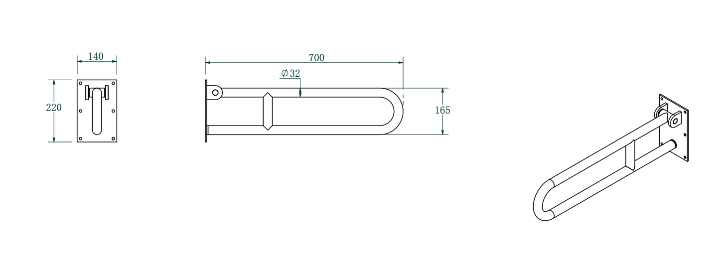 SUS304 Grab Bar - Satin