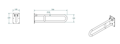 SUS304 Grab Bar - Satin