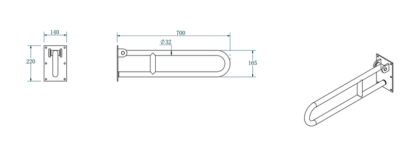 SUS304 Grab Bar - Satin