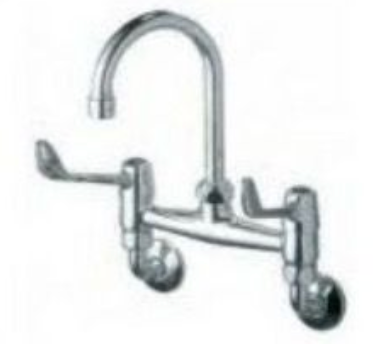 Wall Mounted Elbowline Medical Mixer c/w 170mm Level Handle - Chrome