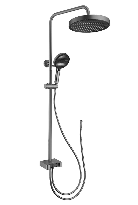 SUS304 Exposed Shower Bar Set (for Instant Water Heater used) - Matt Black