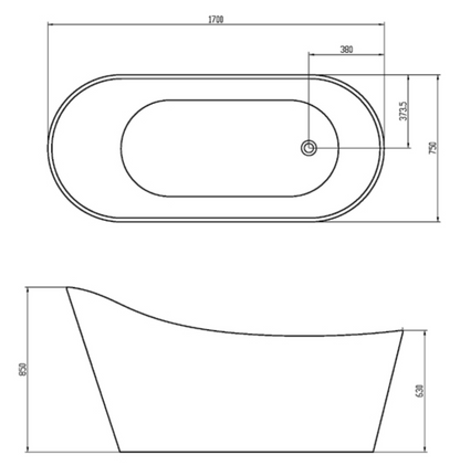 Free Standing Bathtub - White