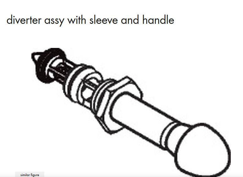 Hansgrohe diverter assy with sleeve and handle
