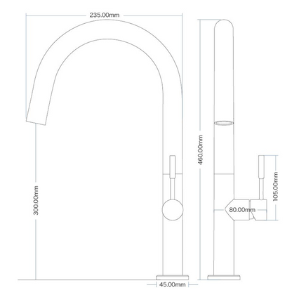 Pillar Sink Mixer - Chrome