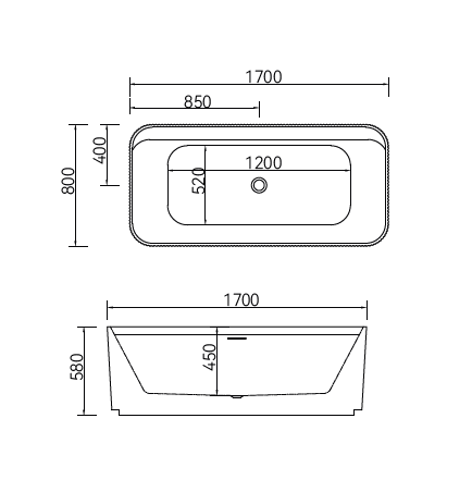 Massage Bath Tub with faucet c/w 4 pcs middle jets, 8 pcs small jets and 1pc underwater light